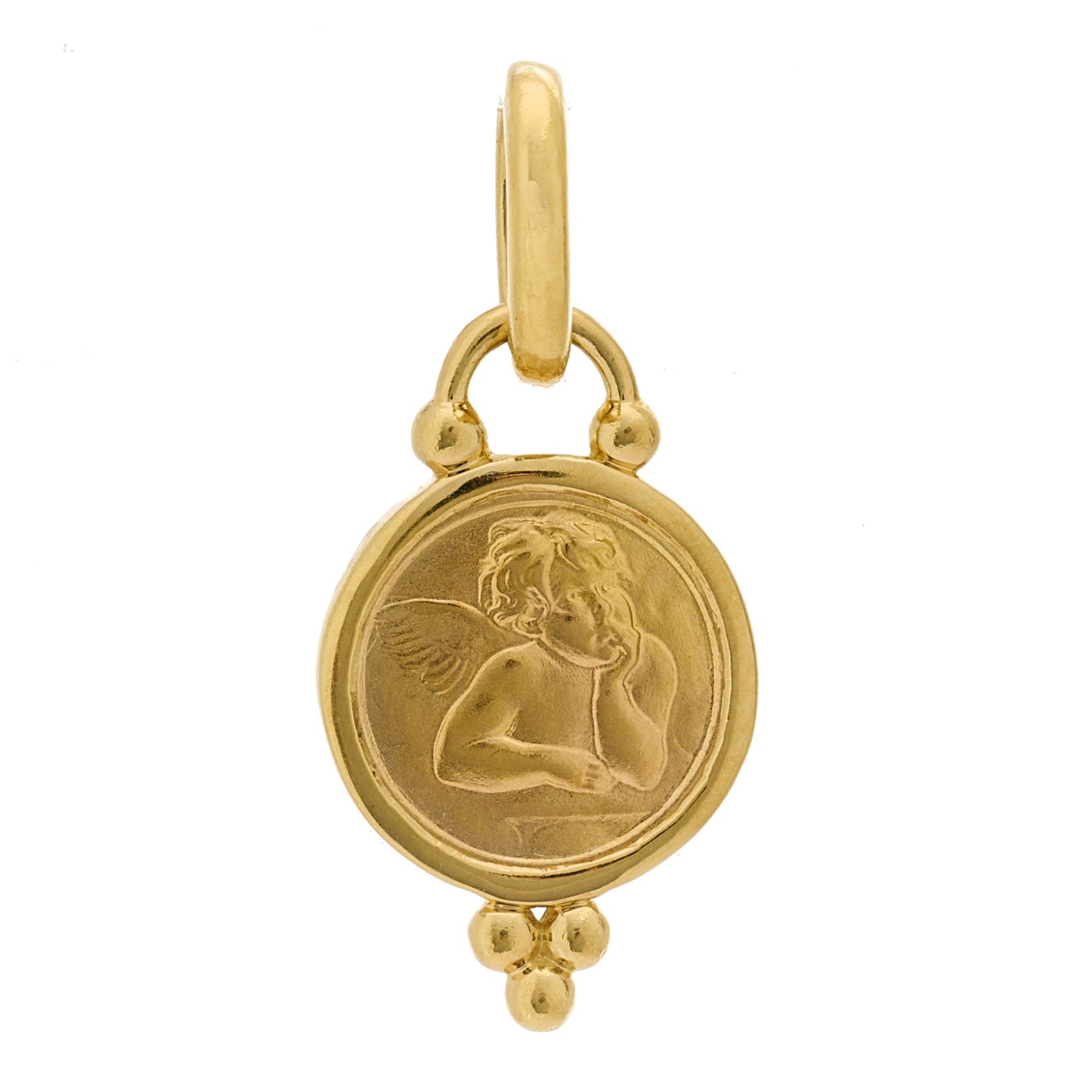 18K Yellow Gold Small Angel Pendant