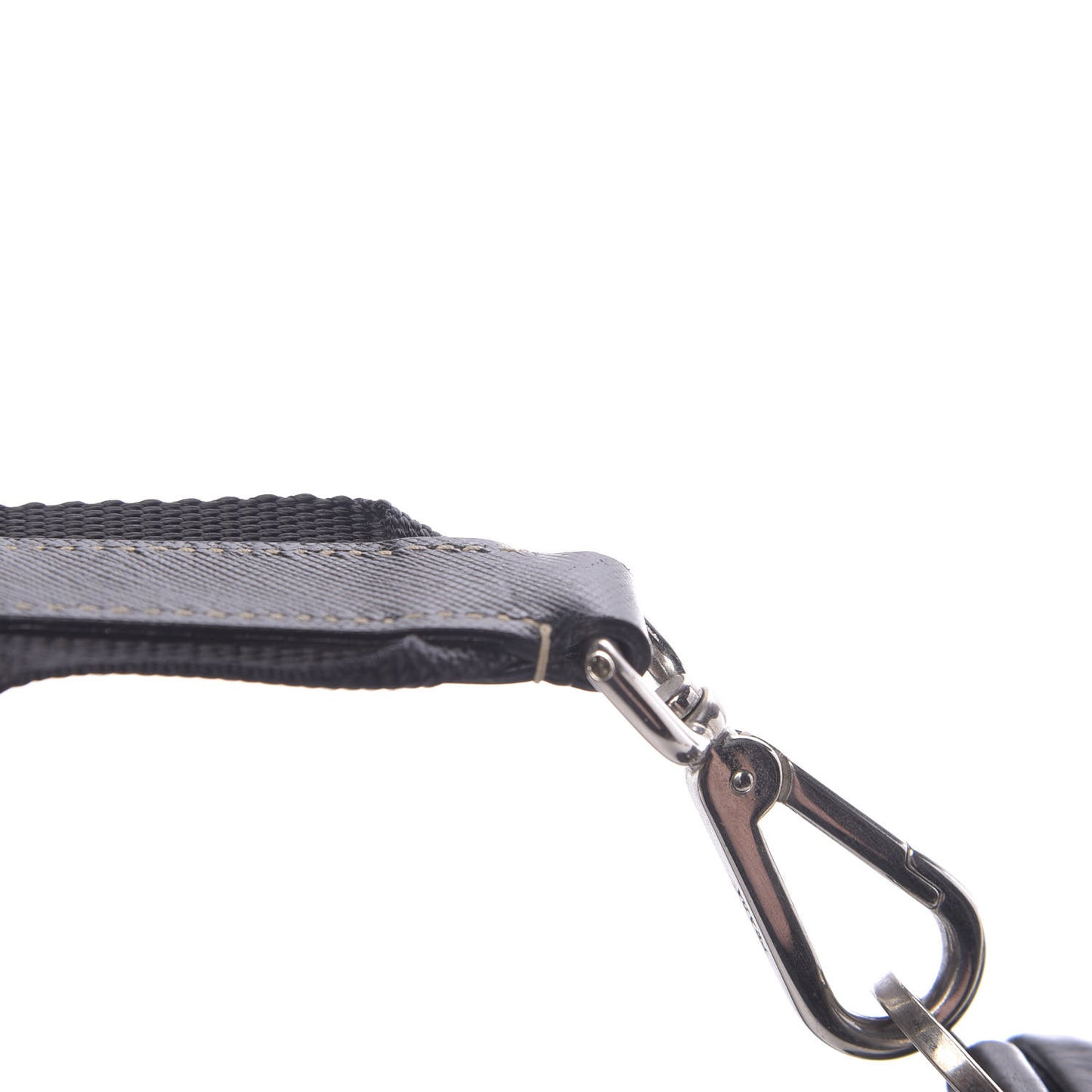 Soft Calfskin Nylon Buckle Shoulder Bag Black