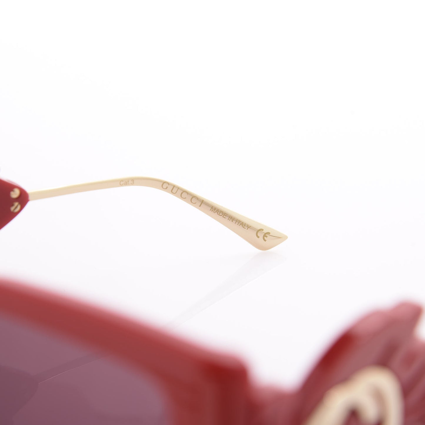 Acetate Square Frame Wing Sunglasses GG0535S Red