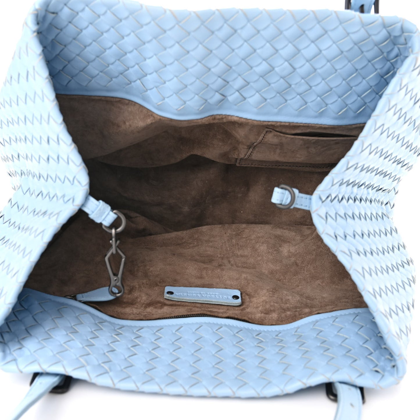 Intrecciato Medium A Shape Seamless Tote Topazio