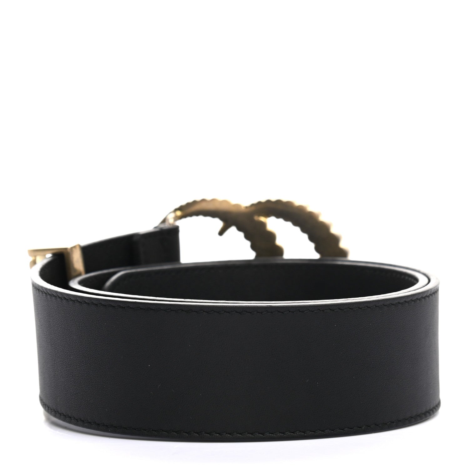 Gucci Moon Calfskin Torchon Double G 40mm Belt 65 26 Black 2 of 5