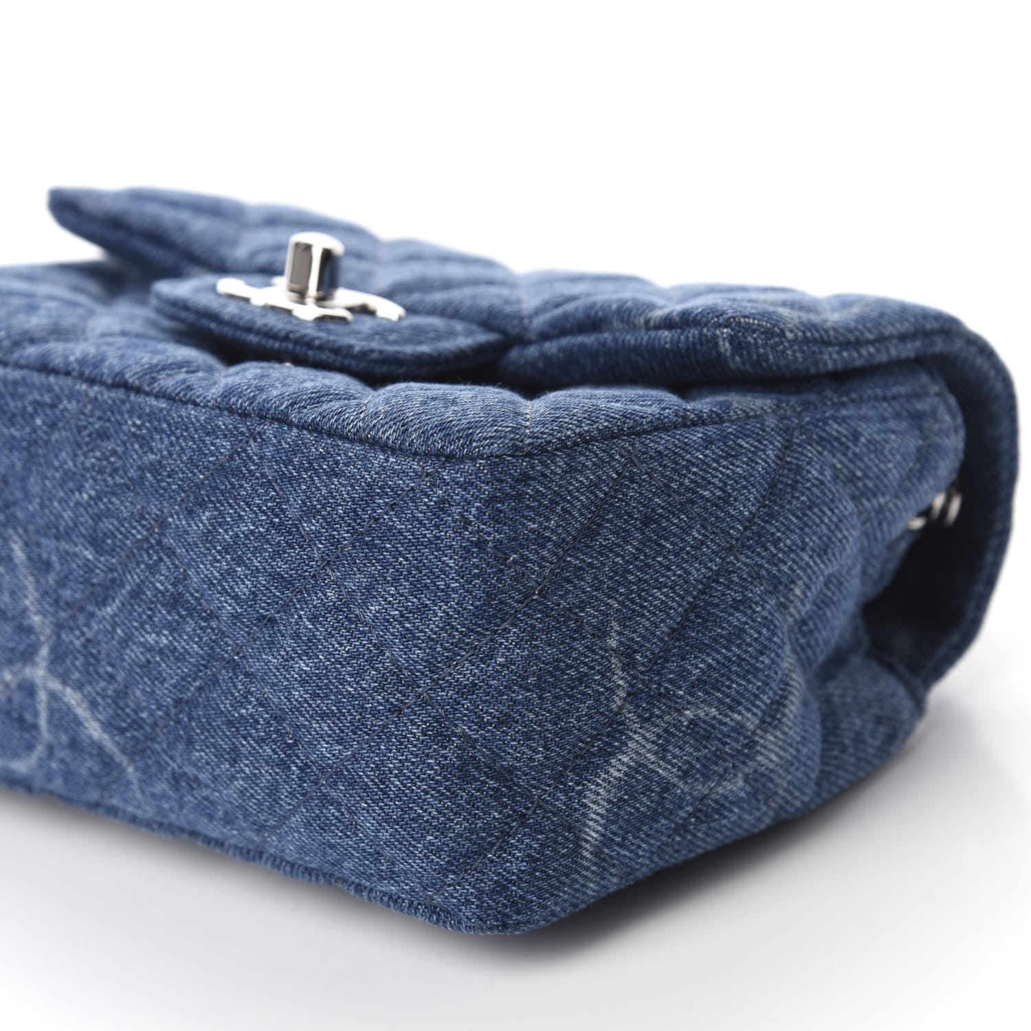 Chanel Denim CC Quilted Mini Square Flap Blue 7 of 11