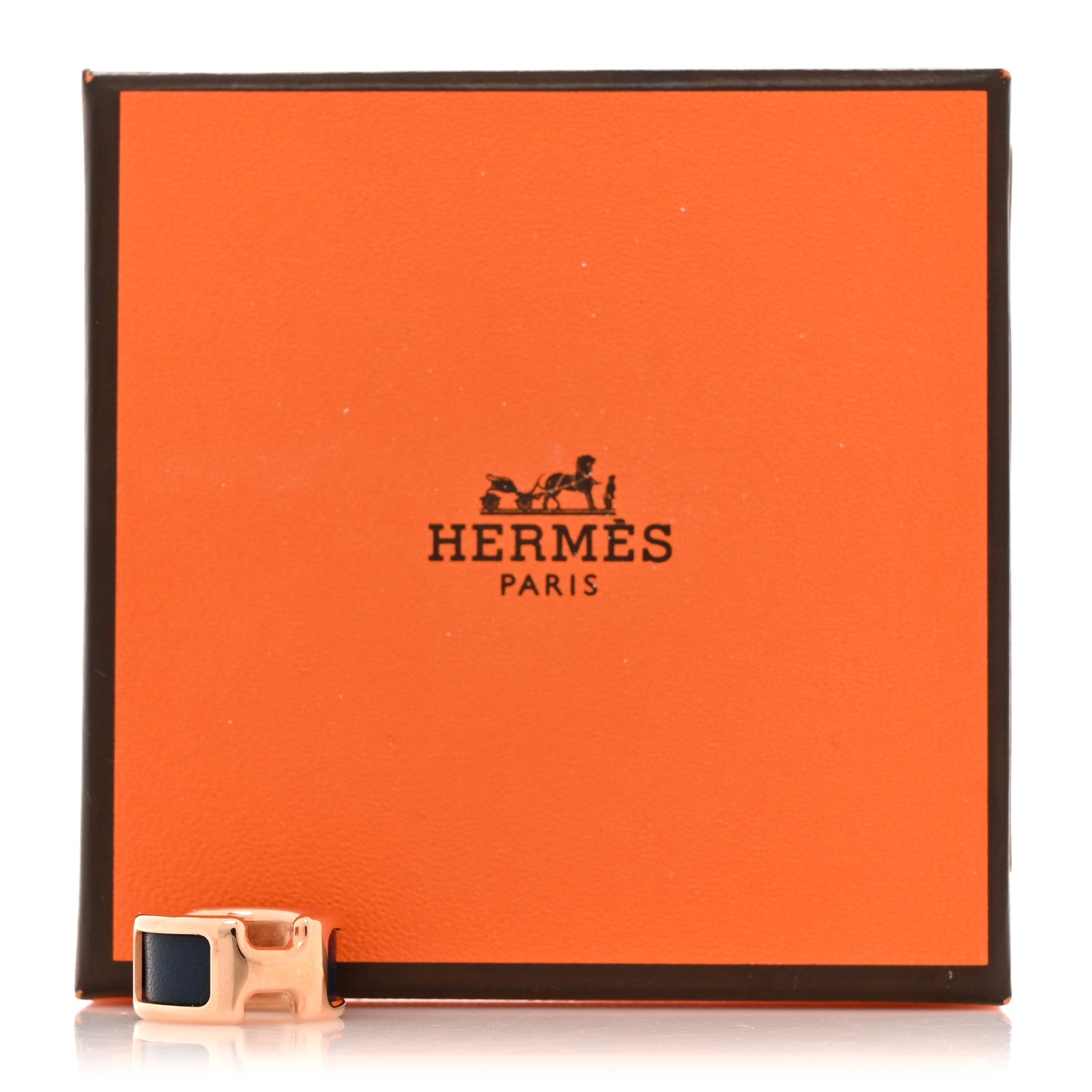 Hermes Box Olympe Ear Cuff PM Bleu De Prusse 4 of 4