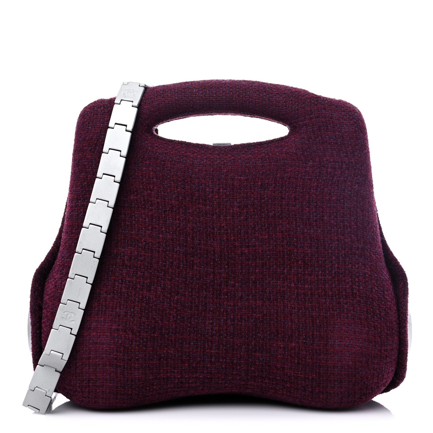 Chanel Jersey Millennium 2005 Hard Case Crossbody Bag Purple