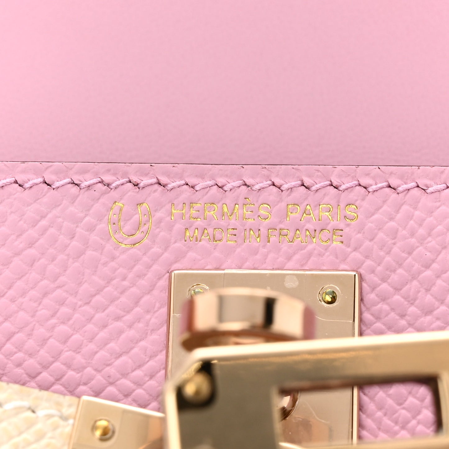 Epsom Horseshoe Mini Kelly Sellier 20 Mauve Sylvestre Craie