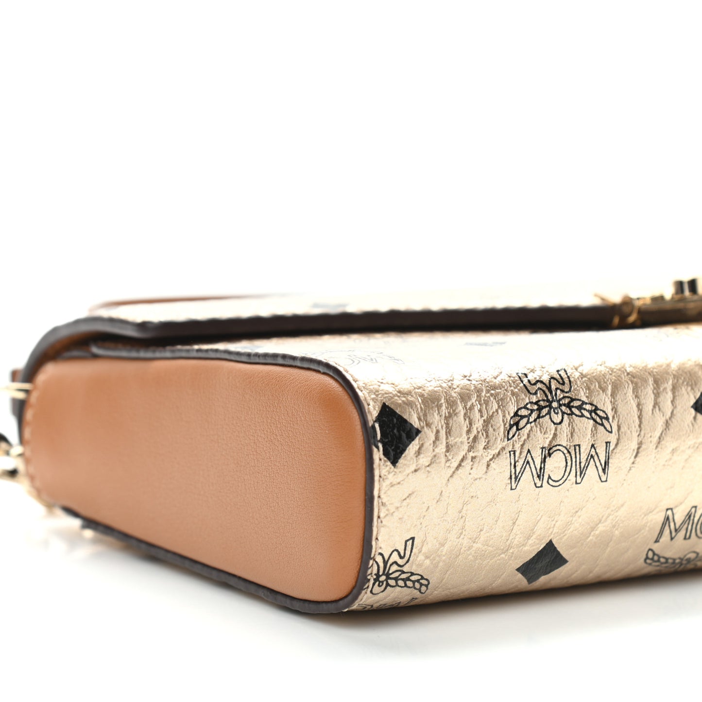 Metallic Visetos Medium Millie Crossbody Bag Berlin Gold