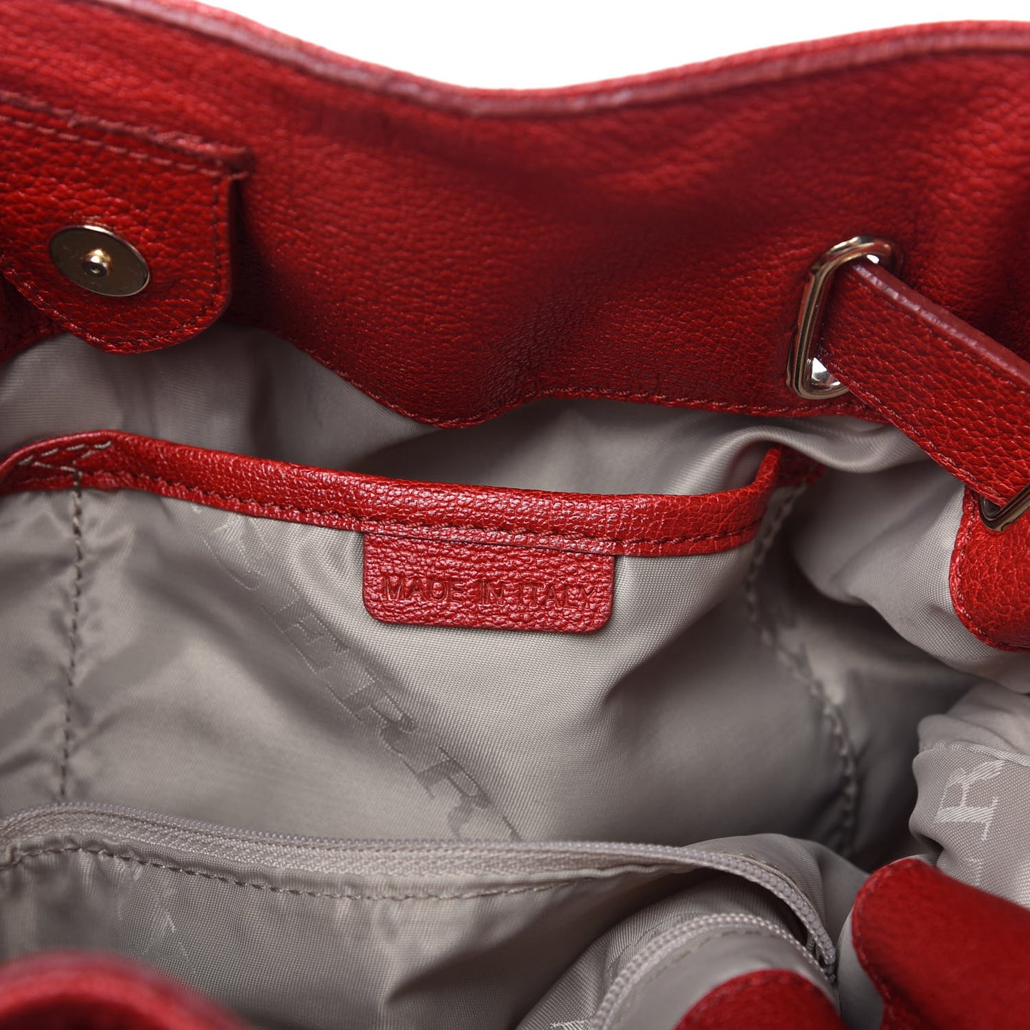 Grainy Calfskin Medium Wilenmore Hobo Red
