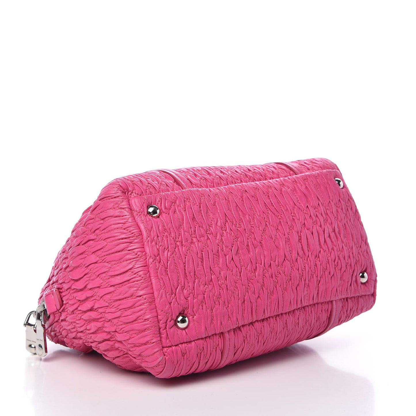 Nappa Matelasse Shoulder Bag Fuxia