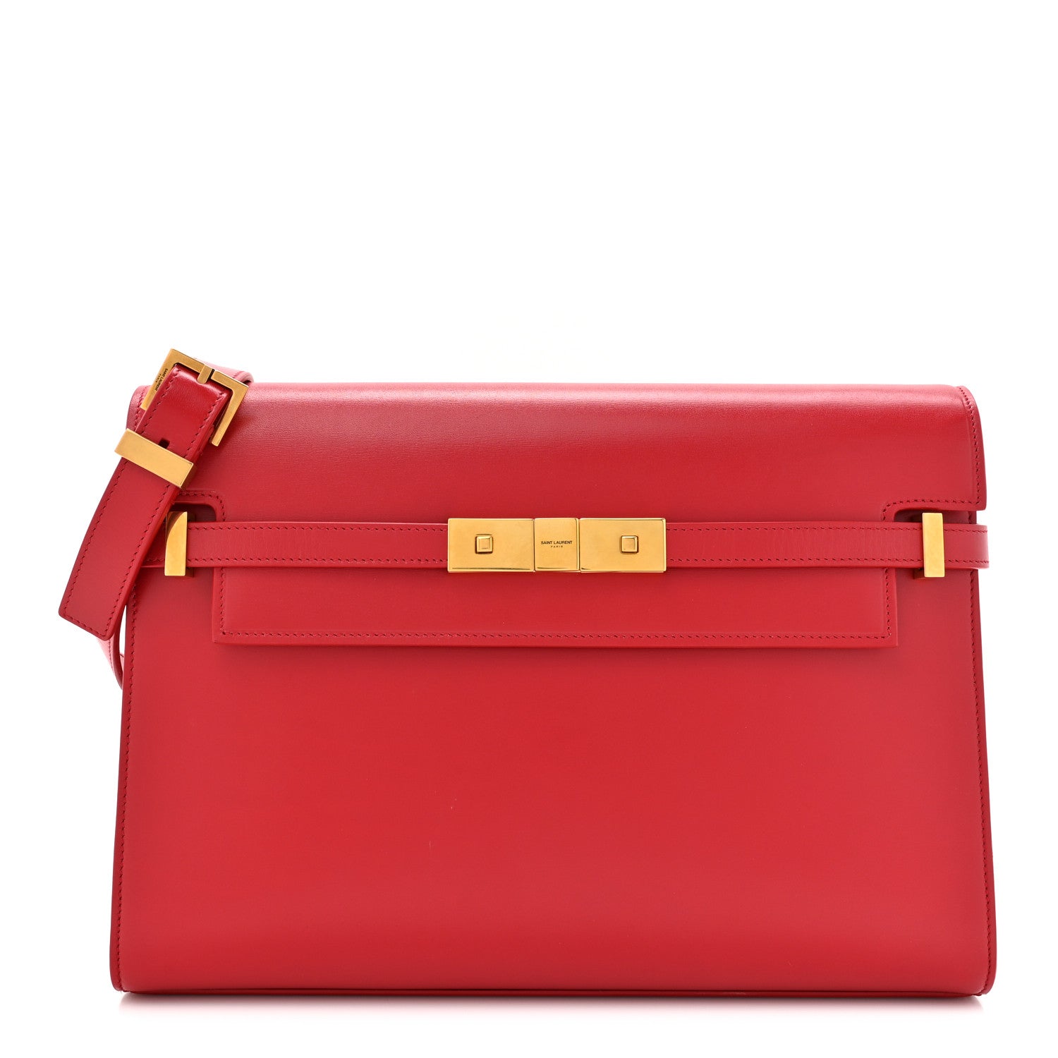 Saint Laurent Smooth Calfskin Manhattan Shoulder Bag Rouge Eros 1 of 12