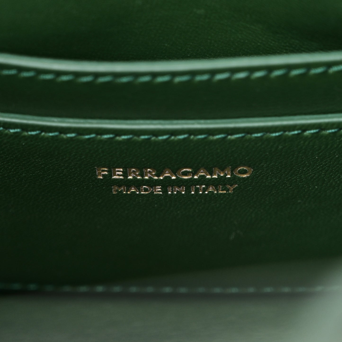 Calfskin Mini Hug Bag Forest Green