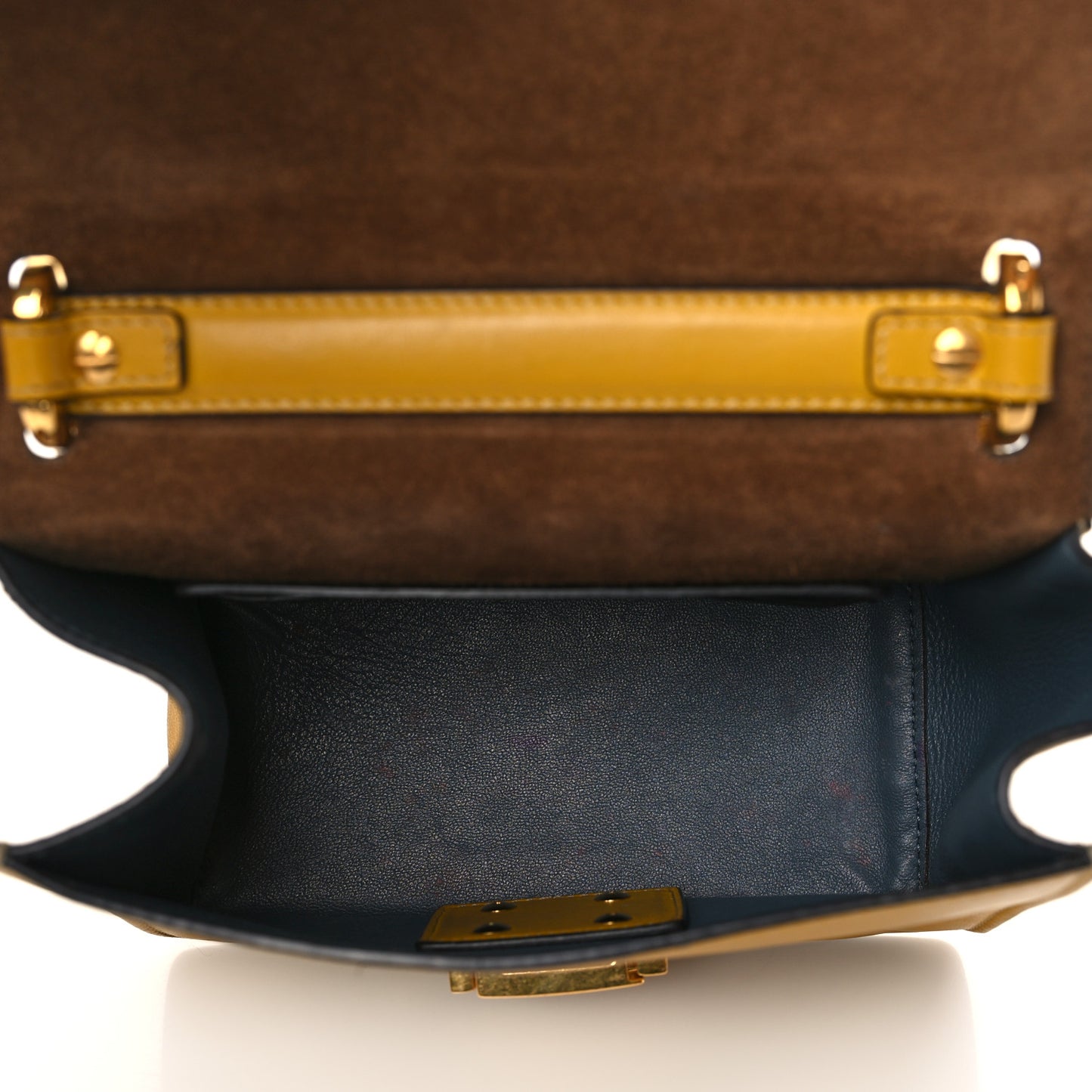Vitello Grace Matte Small Kan U Shoulder Bag Yellow