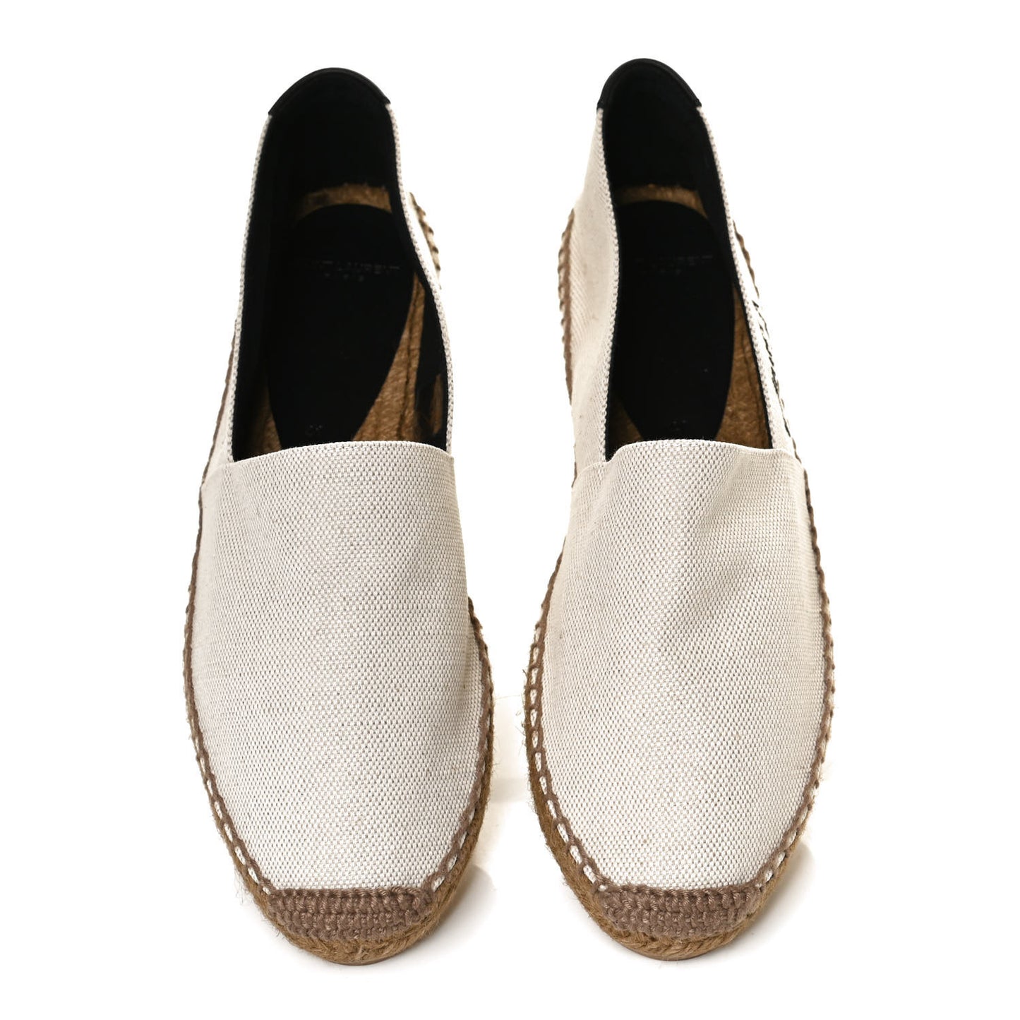 Canvas Nappa Elba Light Logo Embroidered Espadrilles 41 Panna