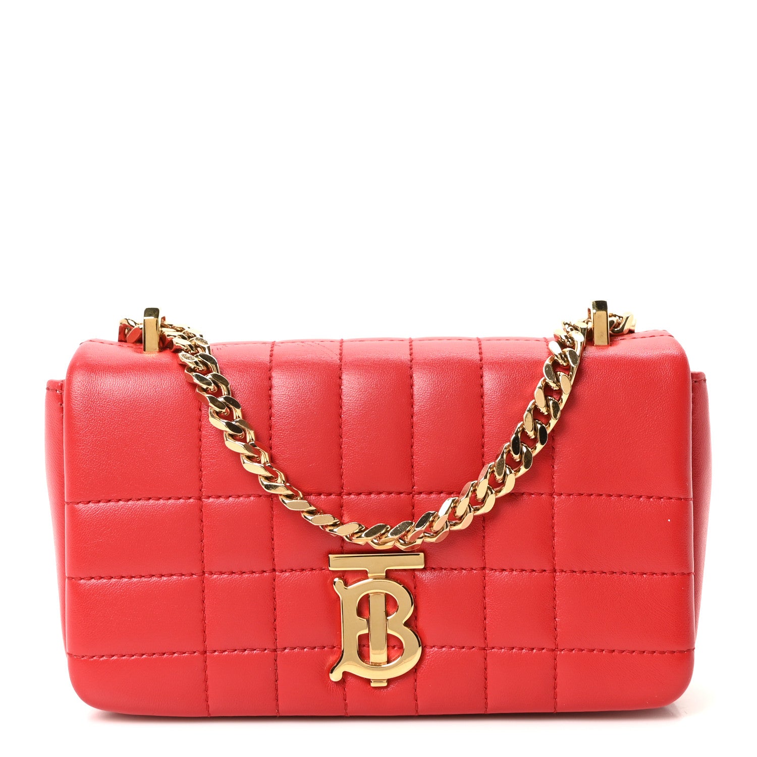 Burberry Lambskin Quilted Mini Lola Bag Bright Red 1812006