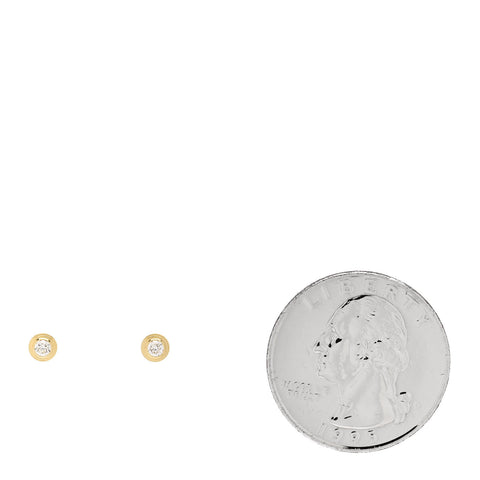 18K Yellow Gold Diamond XS D'Amour Earrings