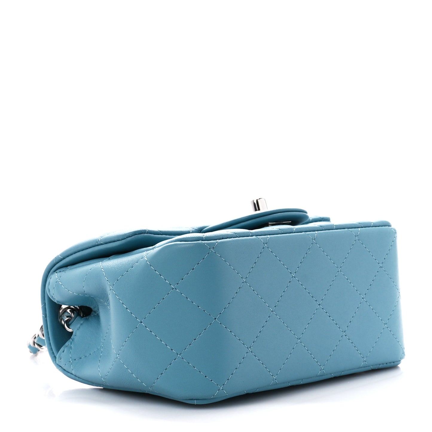 Lambskin Quilted Mini Square Flap Blue