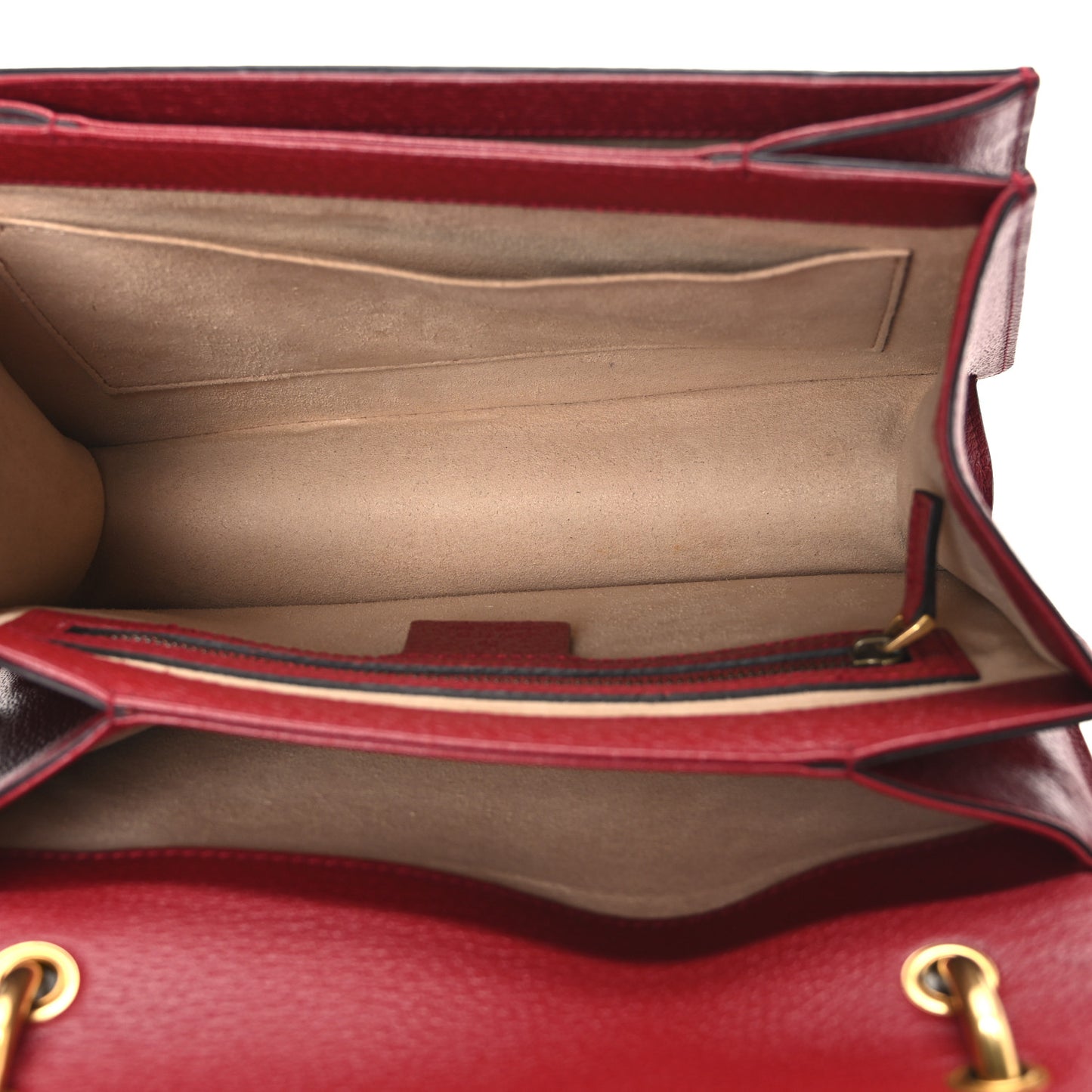 GG Supreme Monogram Small Queen Margaret Top Handle Bag Red