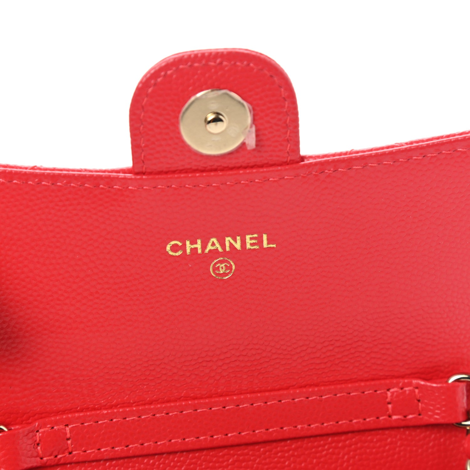 Chanel Caviar Quilted Mini Chain Bag Red 5 of 9