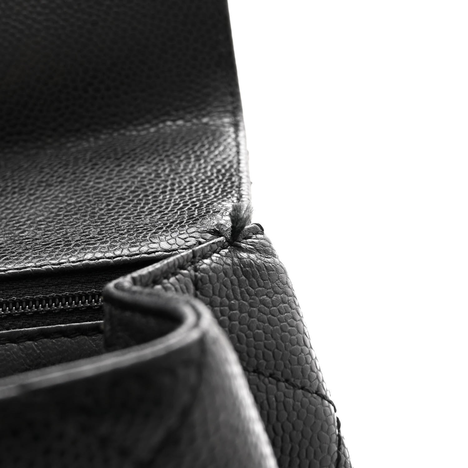 Chanel Caviar Quilted Jumbo Kelly Flap Black 10 of 13