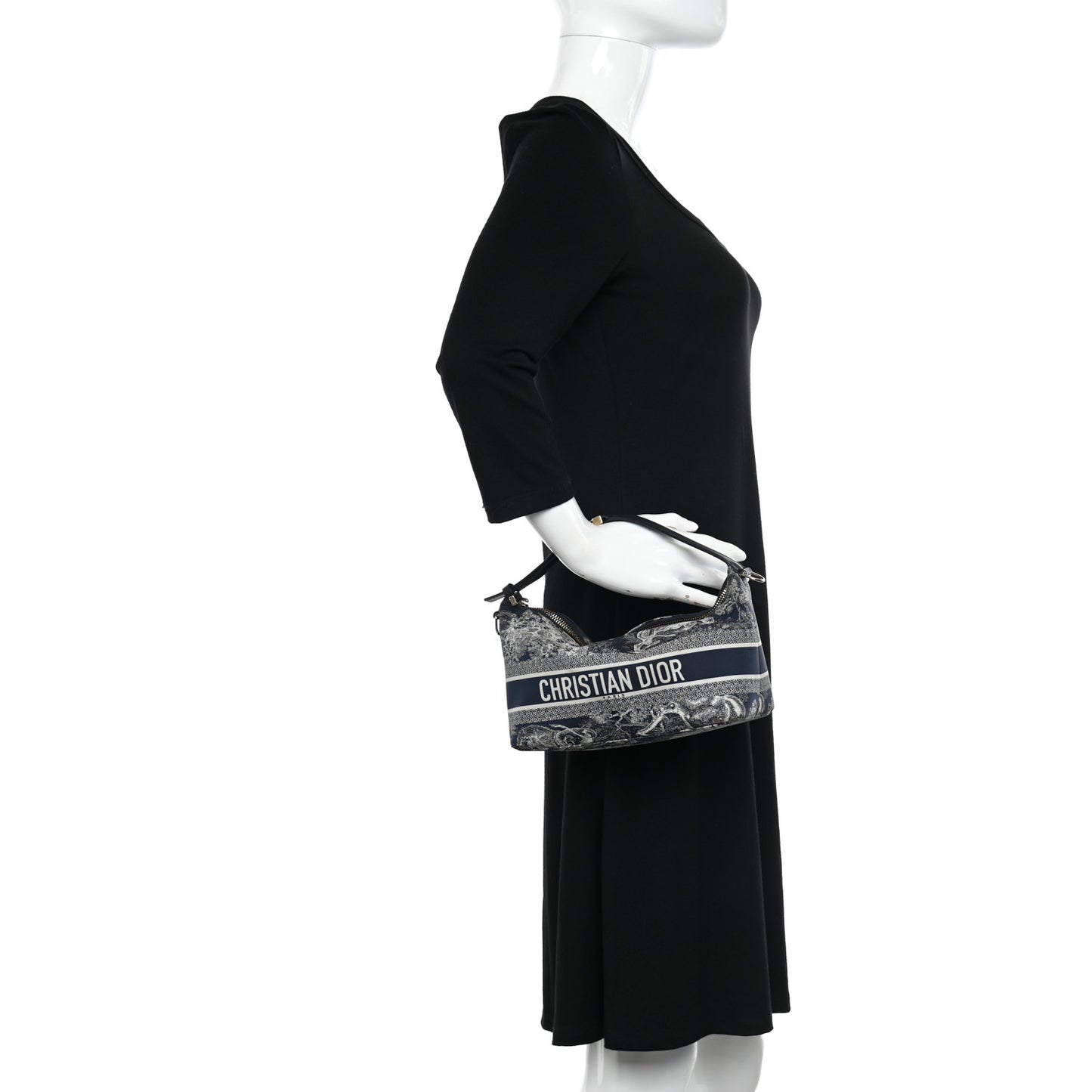 Technical Fabric Toile De Jouy DiorTravel Nomad Pouch Blue