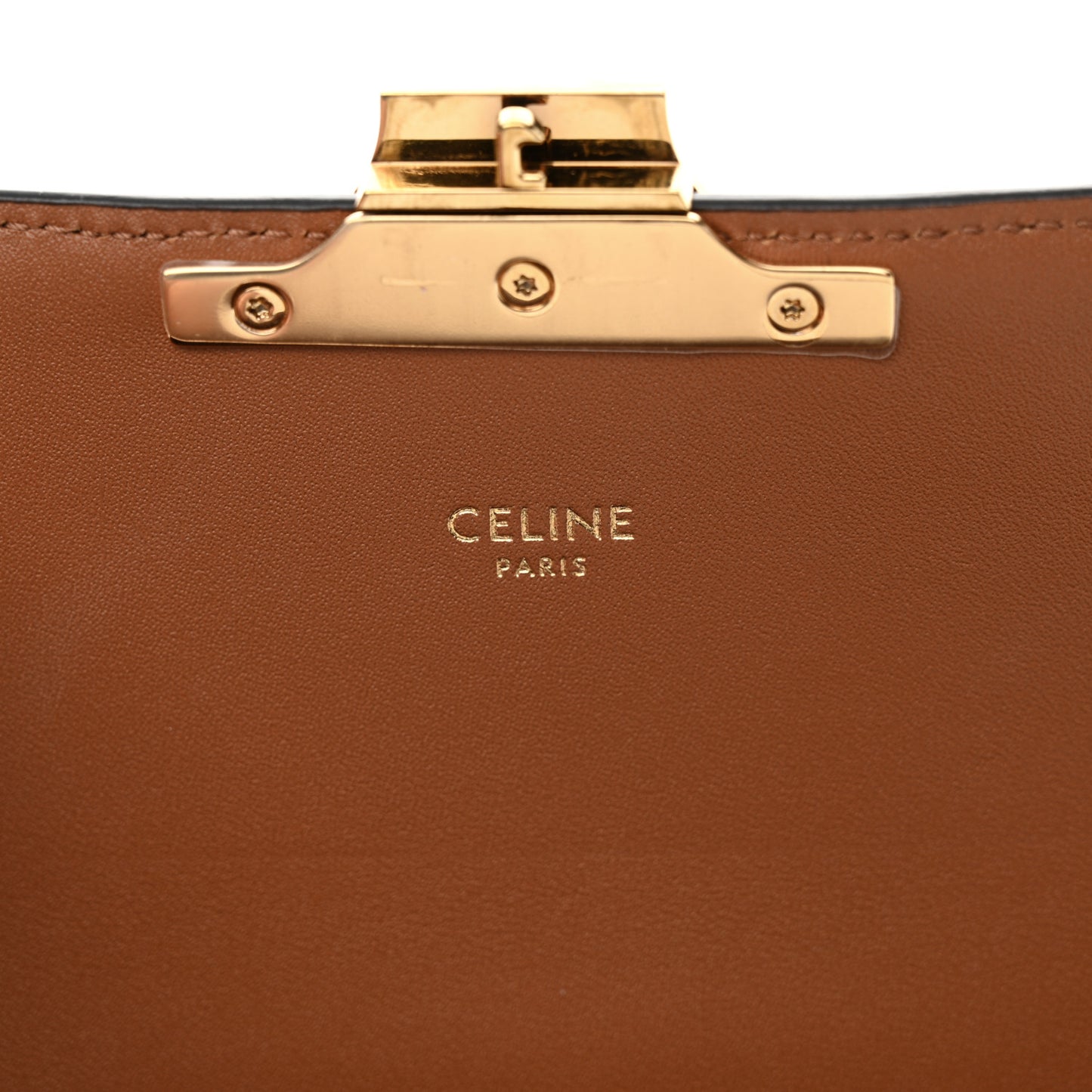 Triomphe Canvas Chain Shoulder Bag Tan