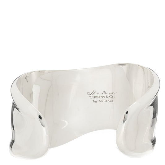 Sterling Silver Small Elsa Peretti Left Wrist Bone Cuff Bracelet