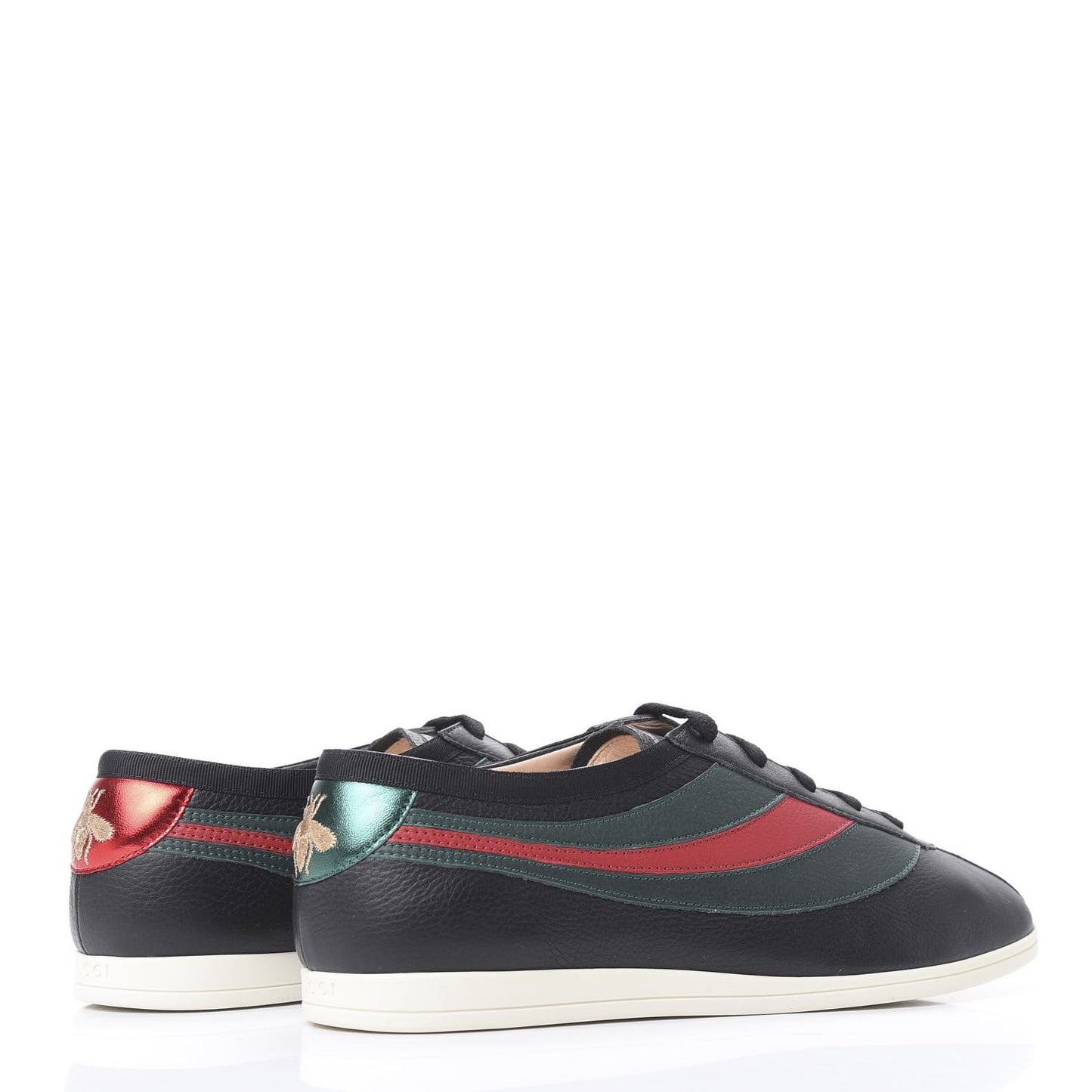 Calfskin Mens Web Falacer Sneakers 8 Black