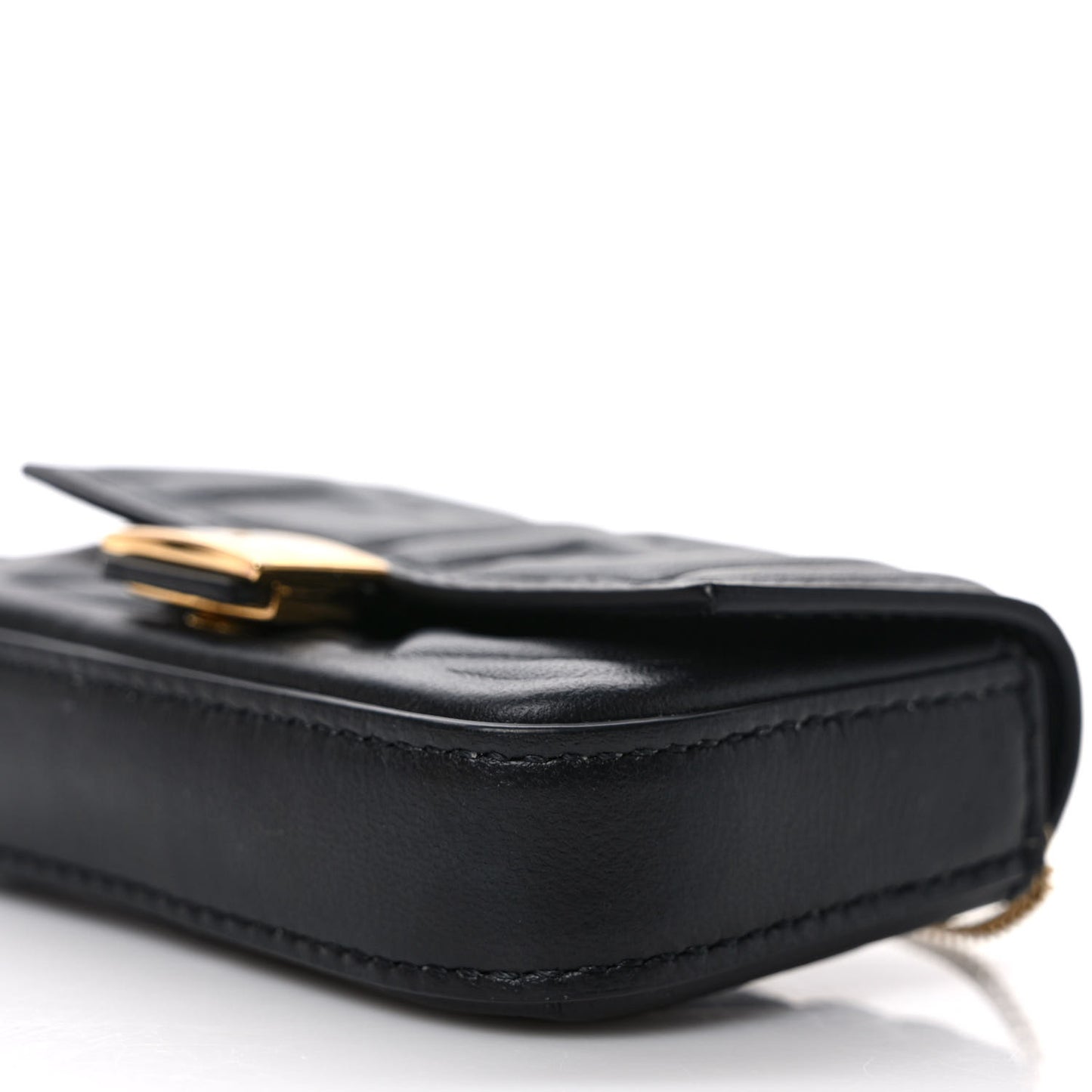 Nappa Matisse FF Embossed Nano Baguette Charm Black