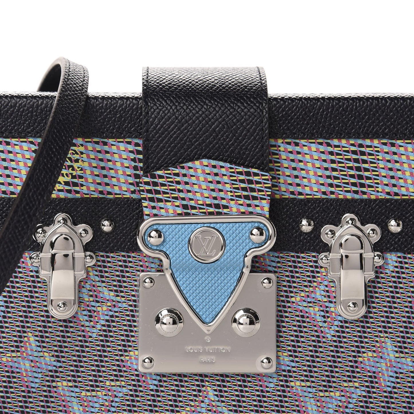 Calfskin Monogram LV Pop Petite Malle Blue
