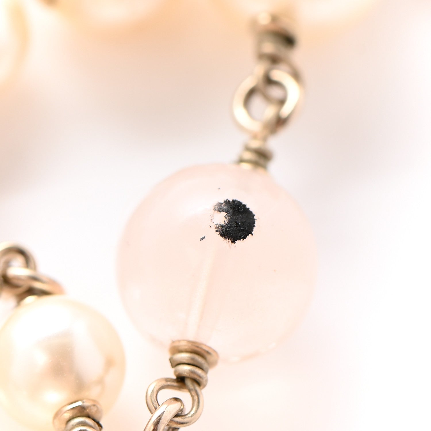 Chanel Pearl Beaded Enamel CC Long Necklace Gold 9 of 11