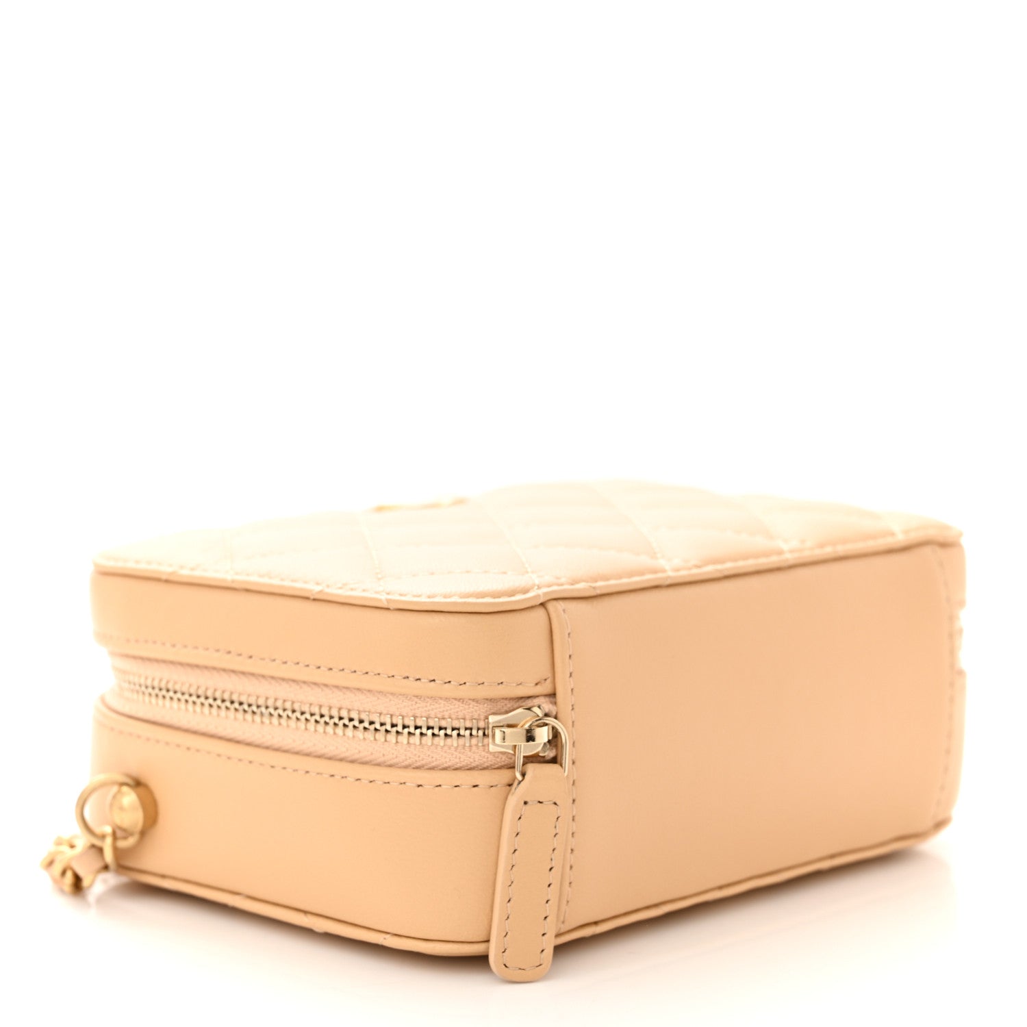 Chanel Lambskin Quilted CC Pearl Crush Camera Case Beige 4 of 11