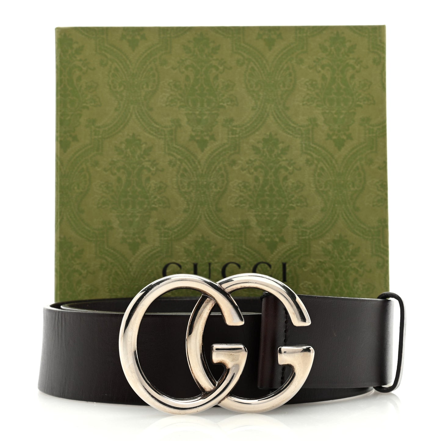 Smooth Calfskin Double G 40mm Belt 90 36 Dark Brown