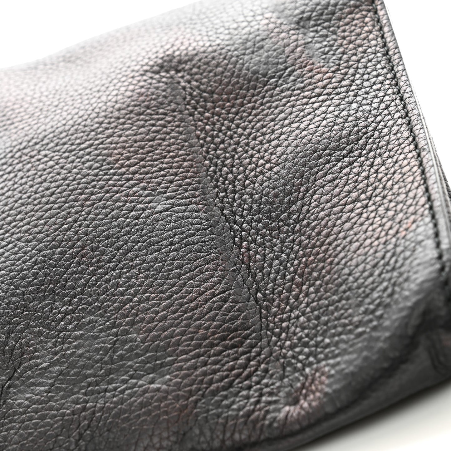 Pebbled Calfskin Medium Soho Clutch Black