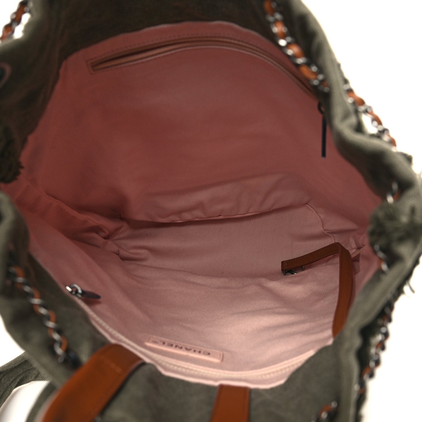 Canvas Sequins Cubano Trip Backpack Khaki