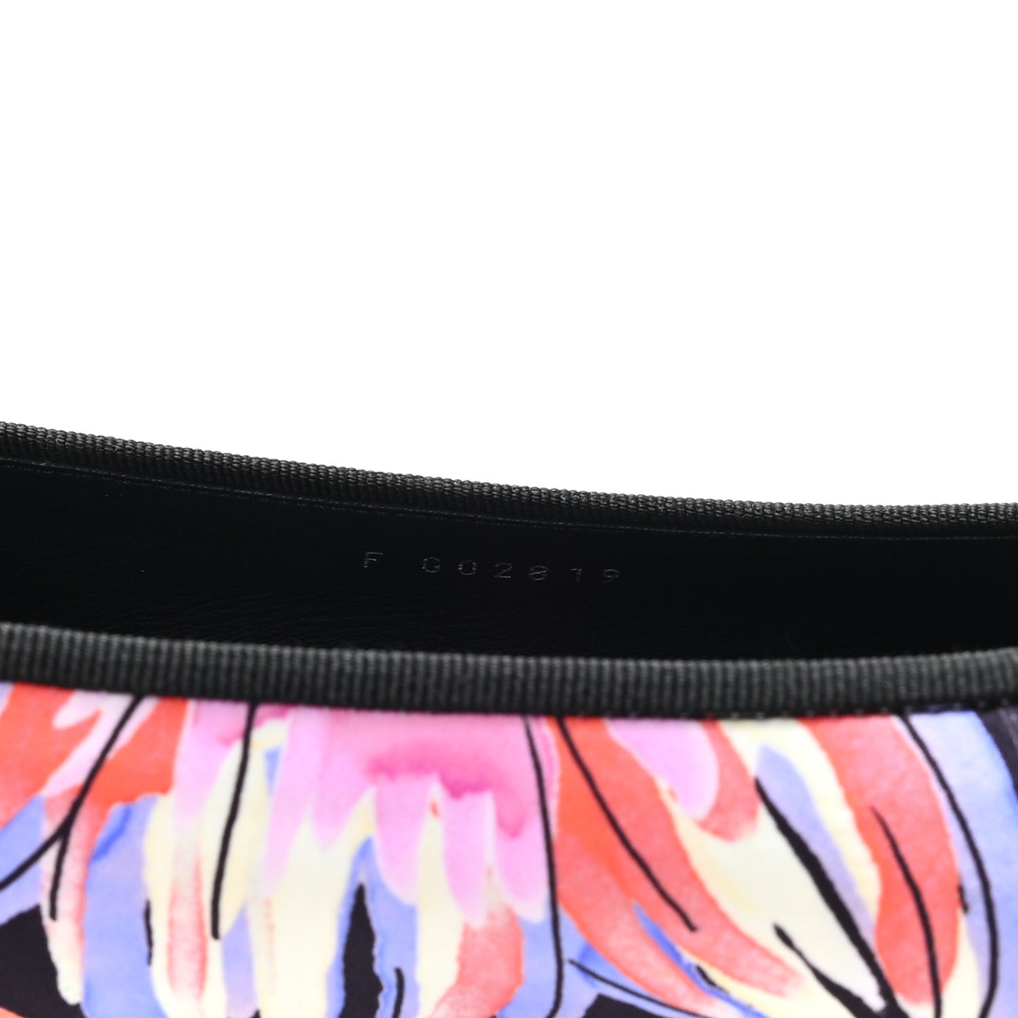 Printed Stretch Jersey Cap Toe Ballerina Flats 38 Black Multicolor