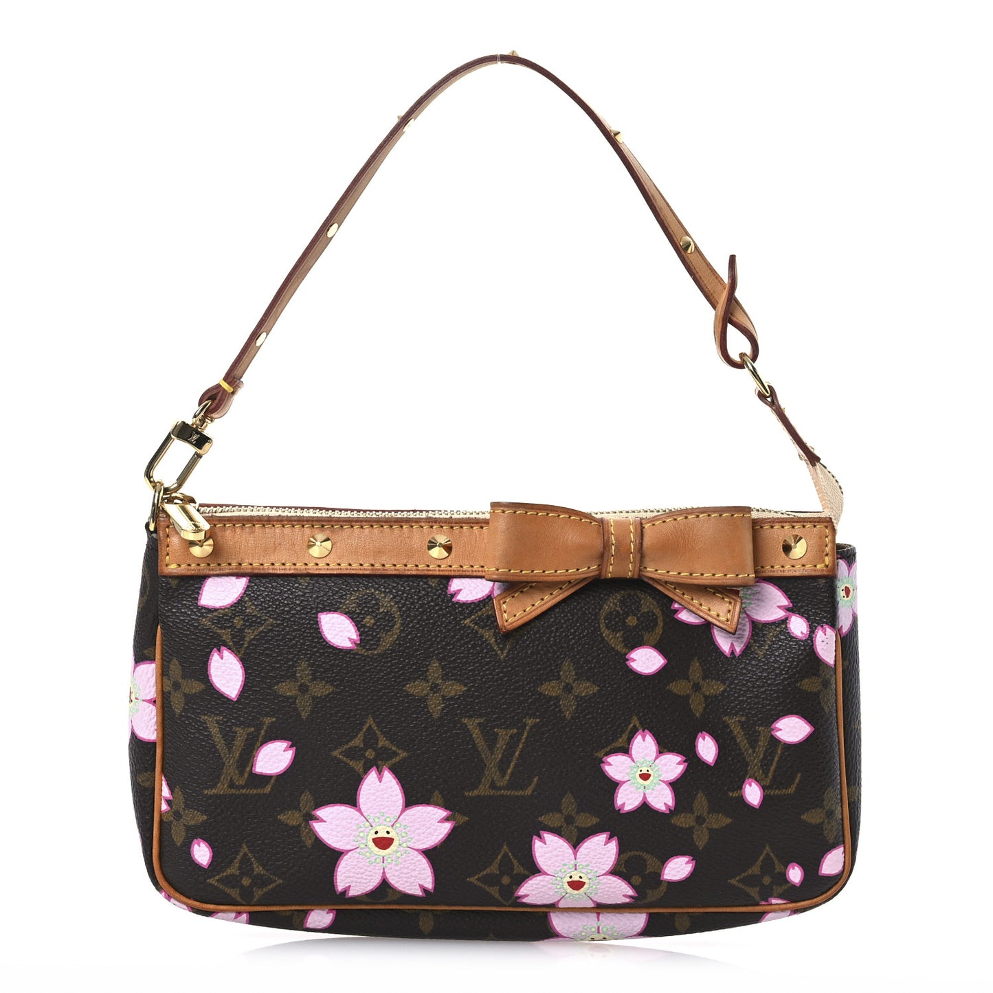 Monogram Cherry Blossom Pochette Accessories Brown