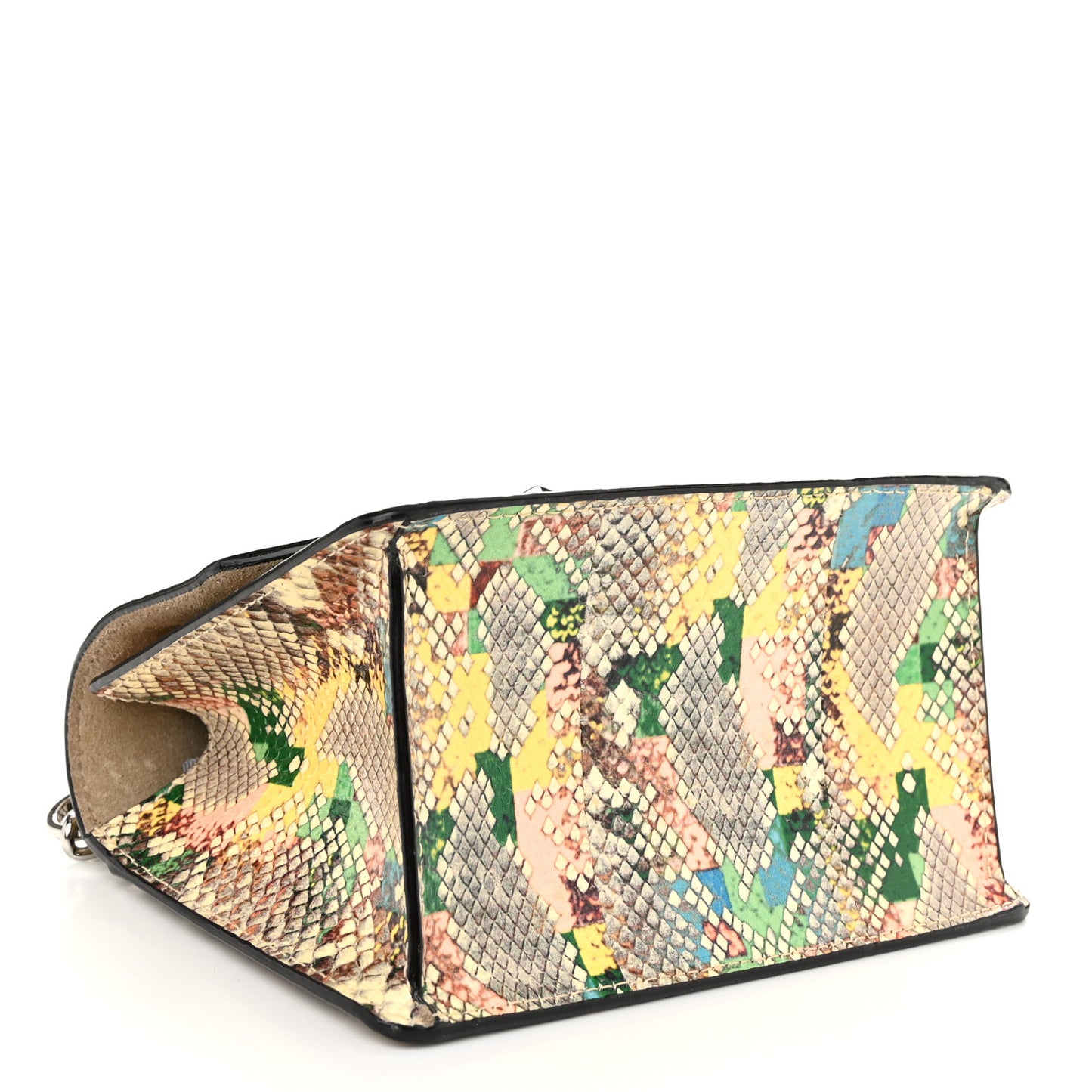 Elaphe Snakeskin Madeline Crossbody Satchel Rainbow