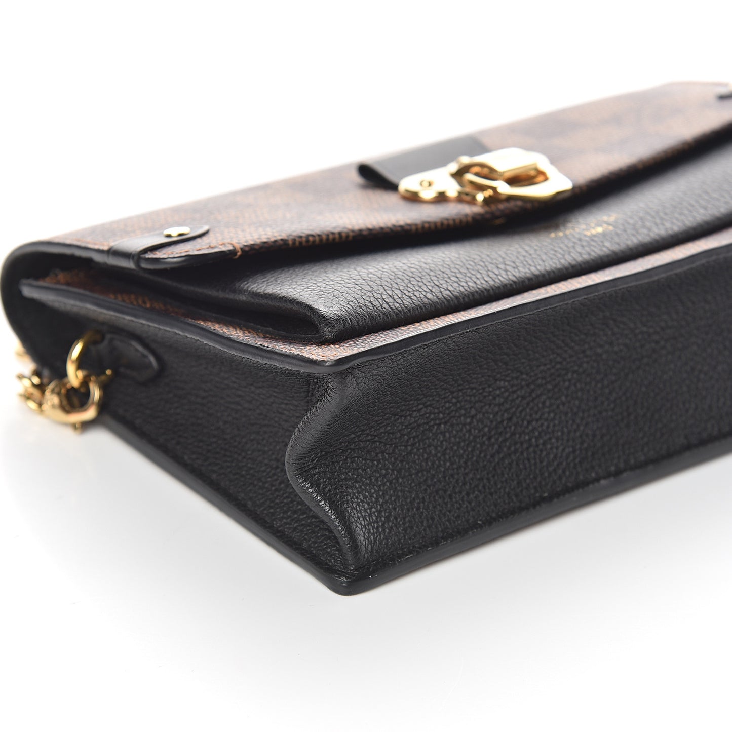 Damier Ebene Vavin Chain Wallet Black