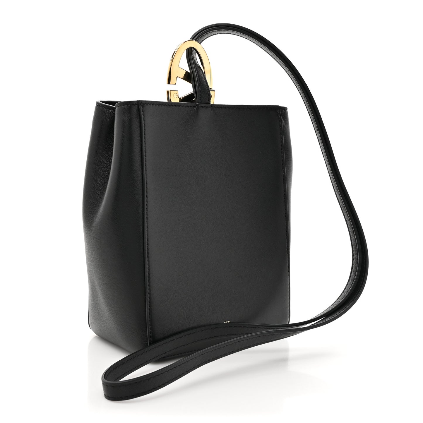 Nappa VLogo Bold Bucket Bag Black