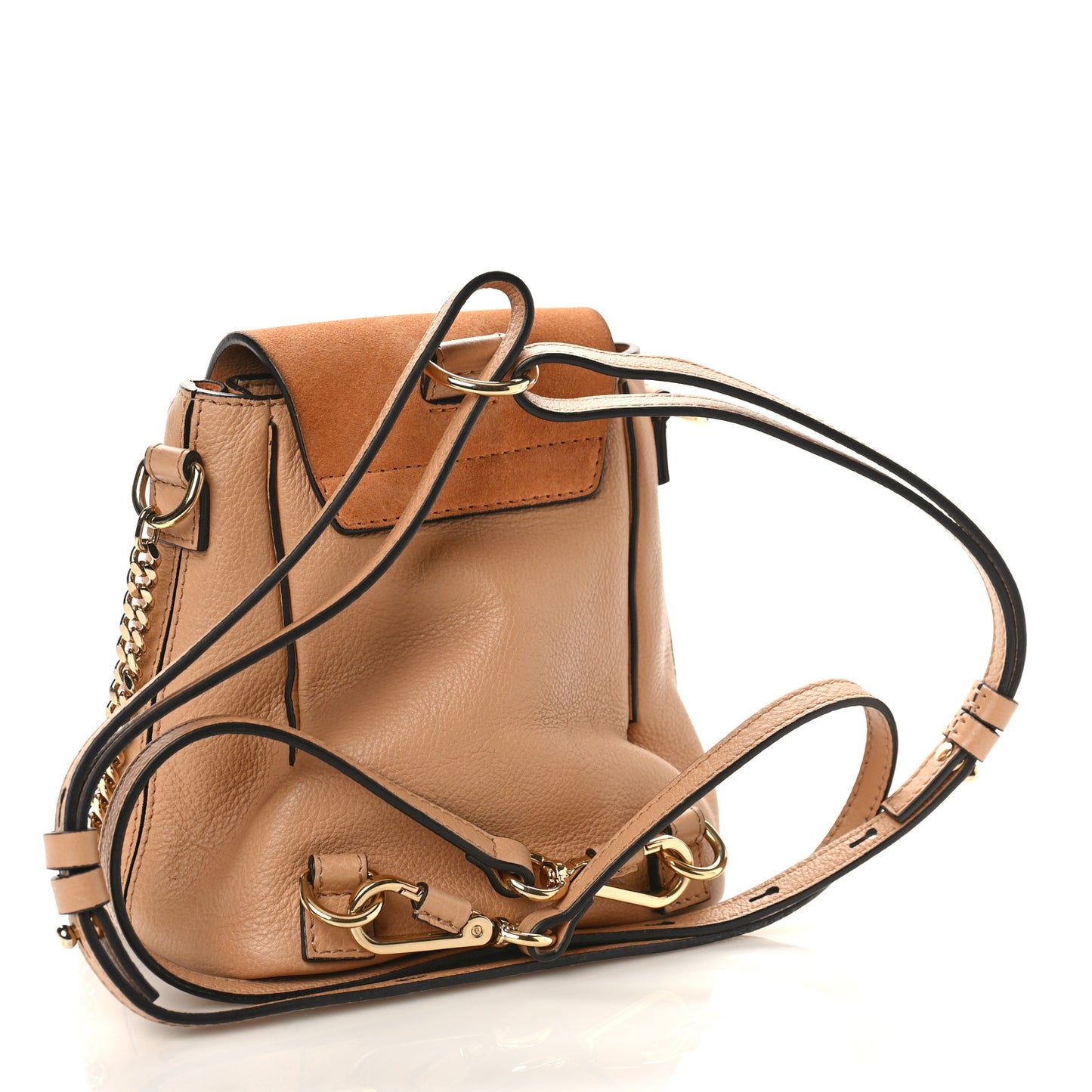 Suede Calfskin Mini Faye Backpack Blush Nude