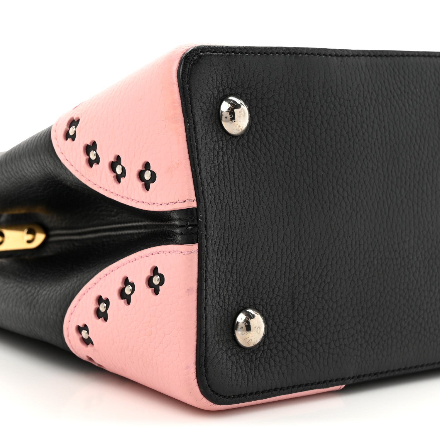 Louis Vuitton Taurillon Flowers Capucines GM   Black 10 of 13