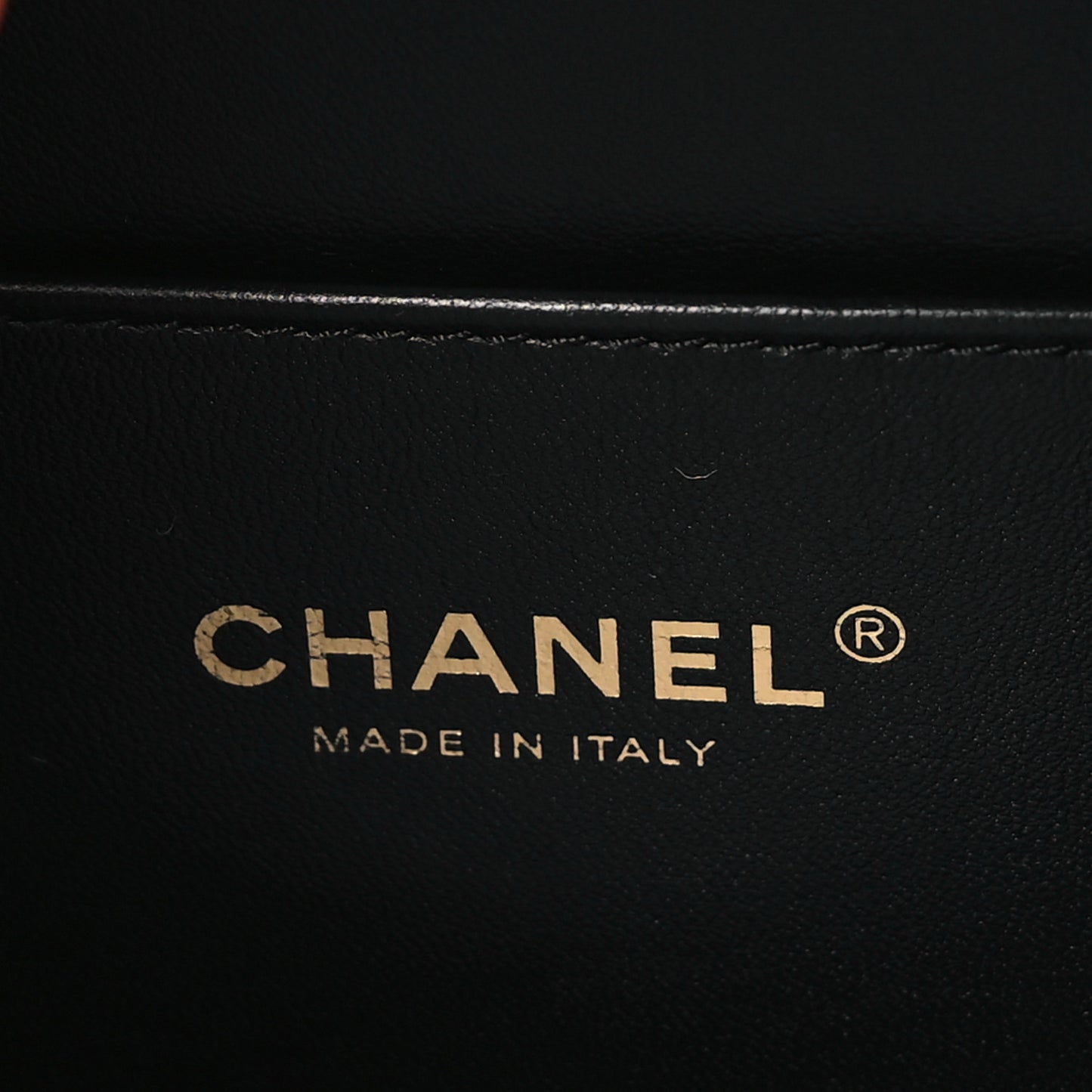 Shiny Calfskin Quilted Top Handle Vanity Black