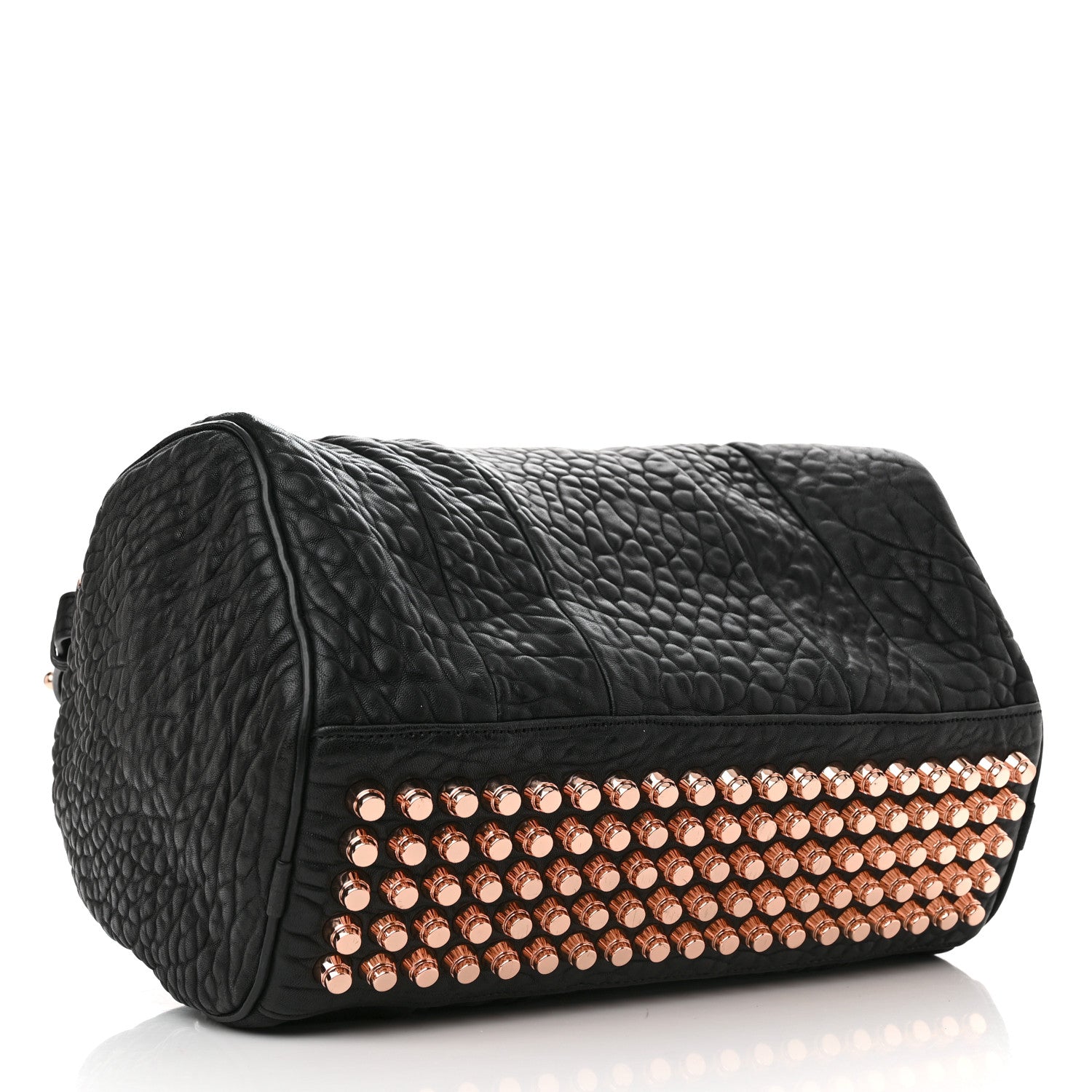 Alexander Wang Pebbled Lambskin Rocco Black Rose Gold Hardware 4 of 10