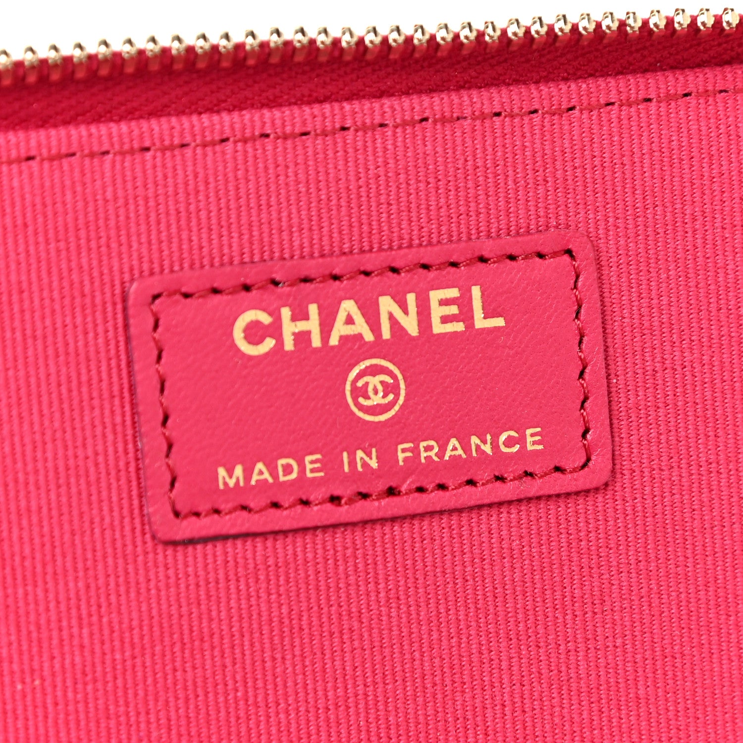 Chanel Lambskin Quilted Small Top Handle Vanity Case With Chain Dark Pink 6 of 11