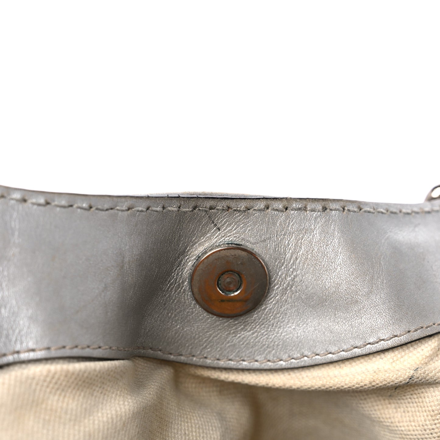 Metallic Guccissima Medium Sukey Tote Silver