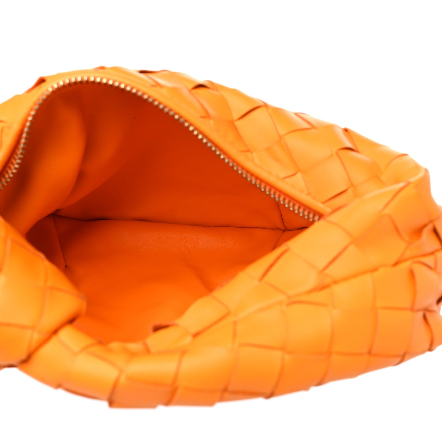 Nappa Intrecciato Mini Jodie Tangerine