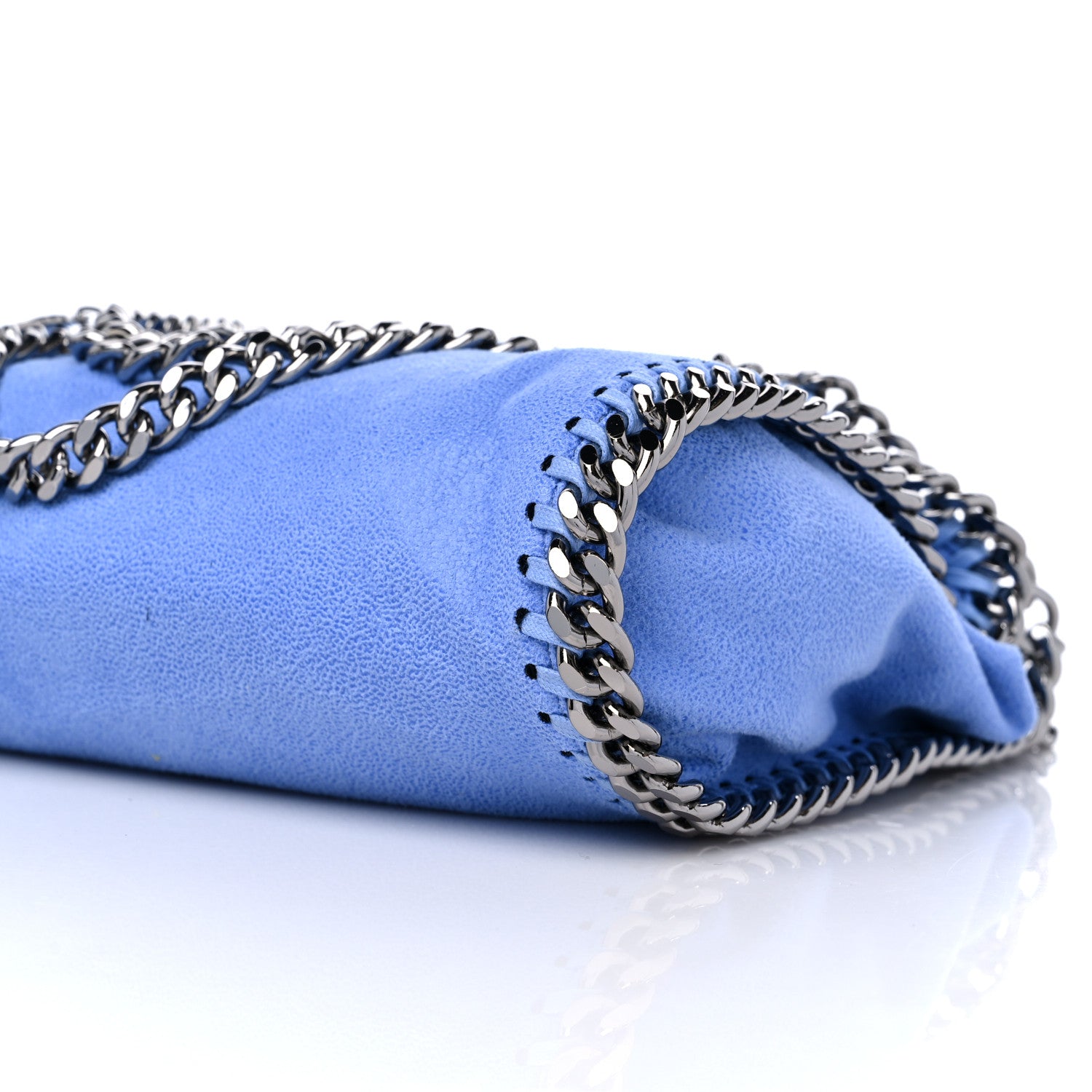 Stella McCartney Shaggy Deer Mini Falabella Fold Over Tote Bright Blue 9 of 9