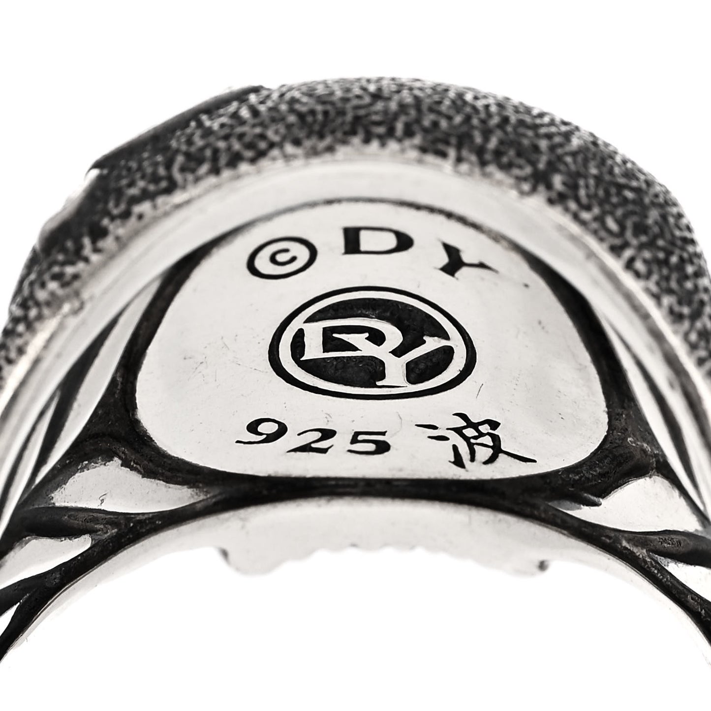 Sterling Silver Black Diamond Waves Skull Ring 70 13