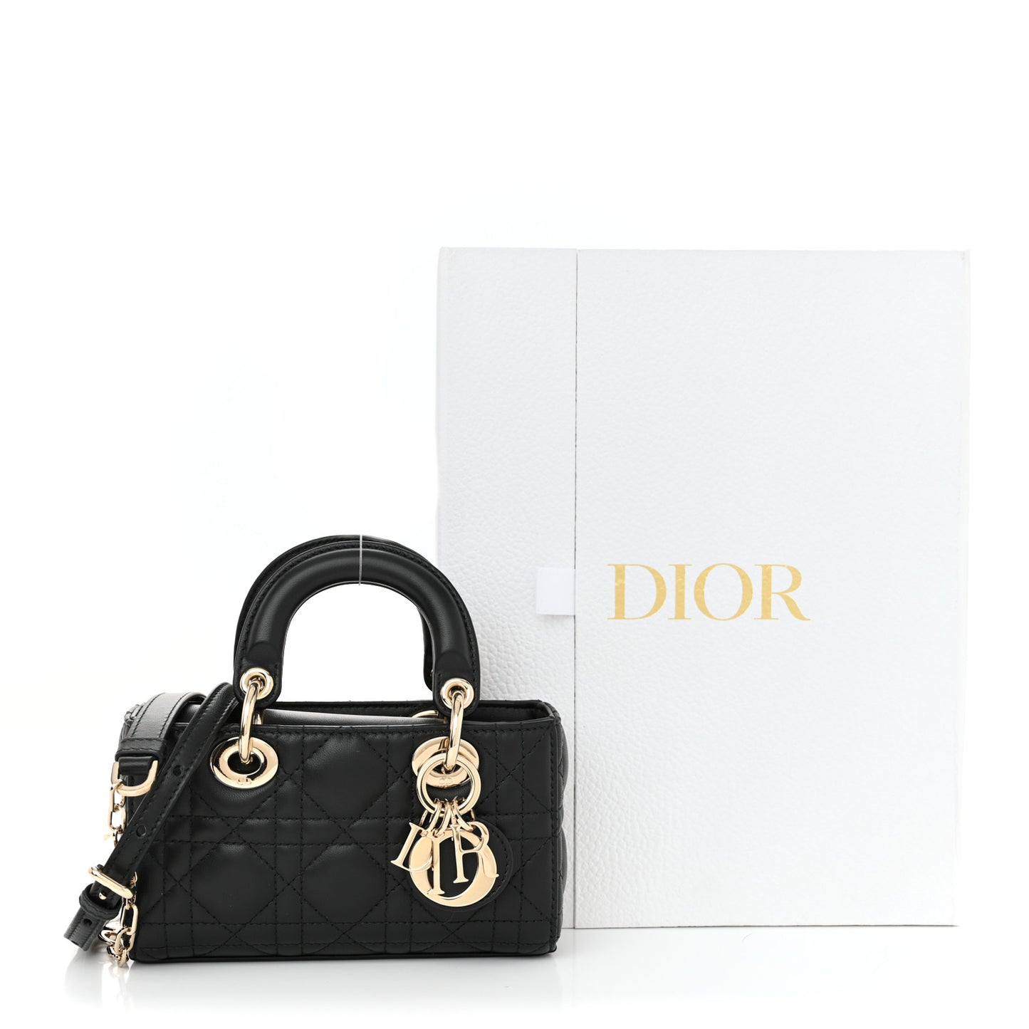 Lambskin Cannage Micro Lady D-Joy Black