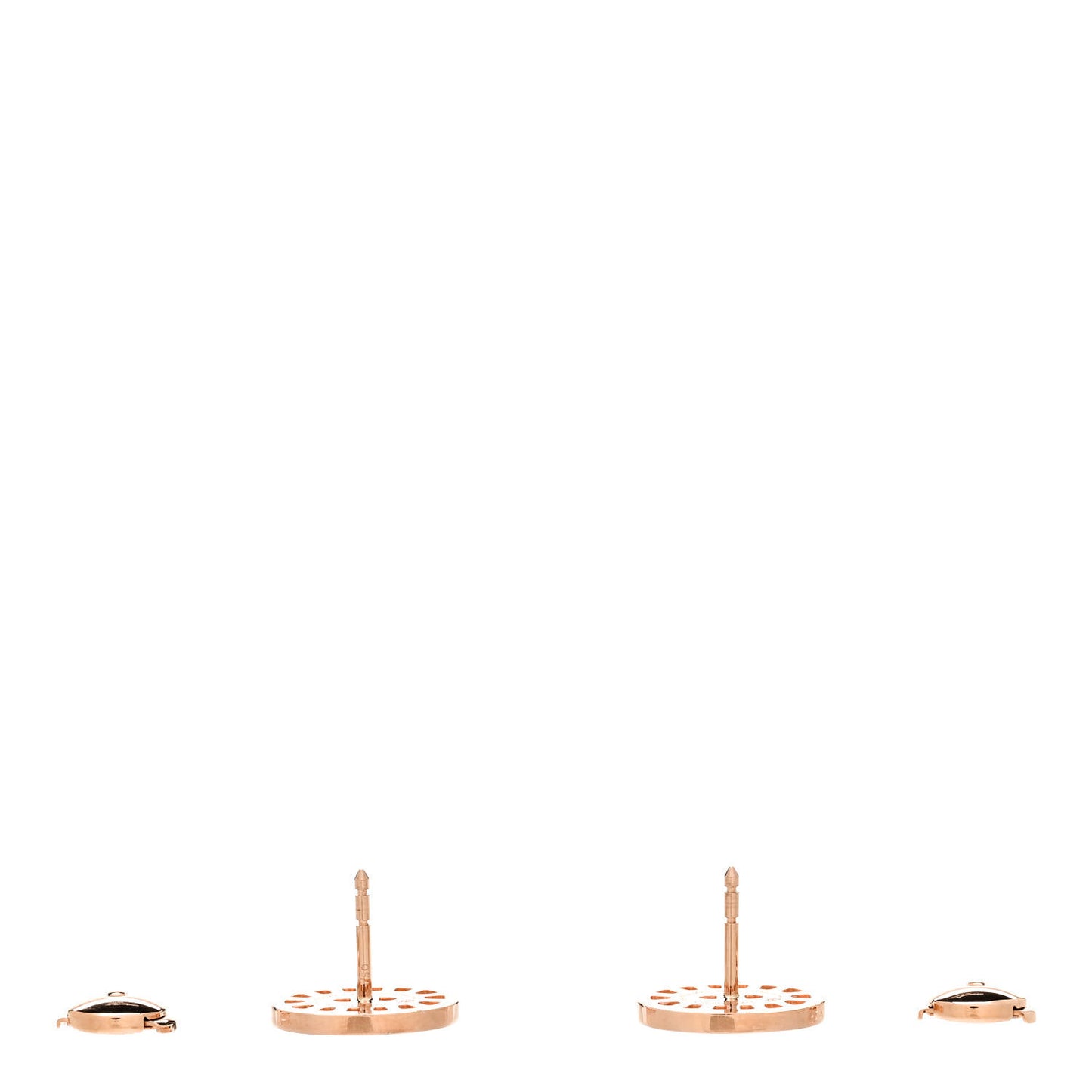 18K Rose Gold Diamond Chaine d'Ancre Divine Stud Earrings