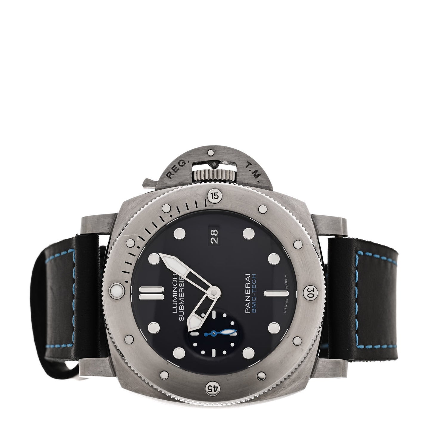 Titanium Calfskin 47mm Luminor Submersible BMG-TECH Automatic Watch Blue PAM00692